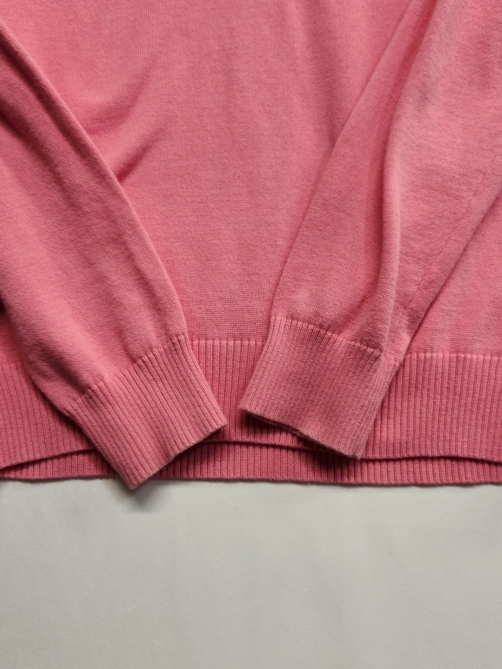 ⭐️Foxcroft Pink 100% Supima Cotton Quarter Zip Sweater Pullover Classic Knit Med